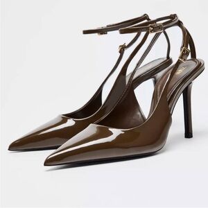 ZARA PATENT LEATHER SLINGBACK HEELS
Olive brown 36, 6 bloggers favorite